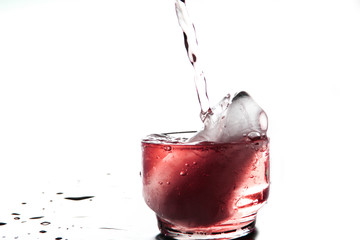 Ice water as background