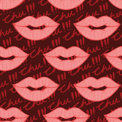 Lips Seamless Pattern