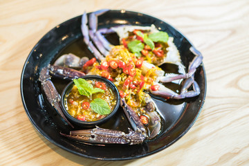 fried soft shell crab salad