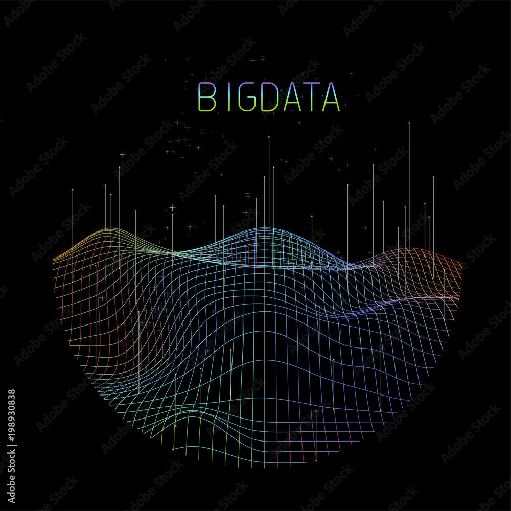 Poster big data tech background
