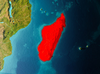 Orbit view of Madagascar