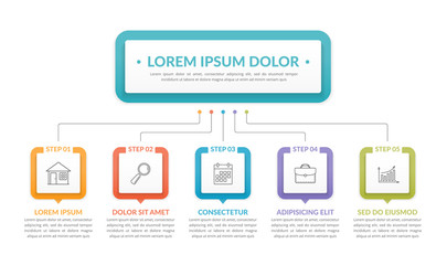 Infographic Template with 5 Steps