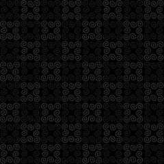Fototapeta na wymiar black background with swirls. vector seamless pattern. dark ornament