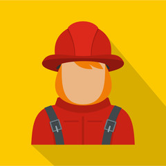 Firefighter icon. Flat illustration of firefighter vector icon for web