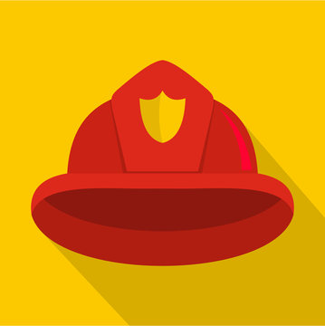 Helmet icon. Flat illustration of helmet vector icon for web