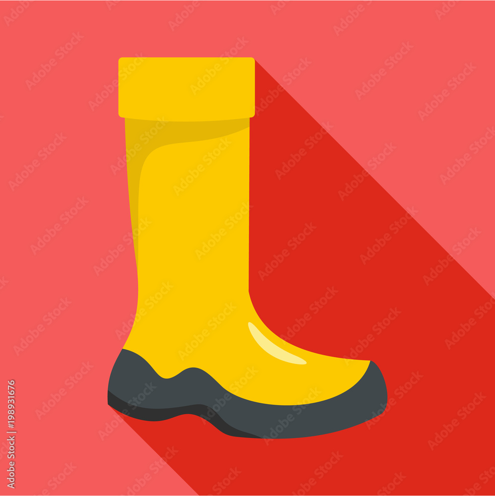 Poster rubber boot icon. flat illustration of rubber boot vector icon for web
