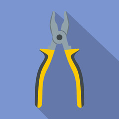 Pliers icon. Flat illustration of pliers vector icon for web