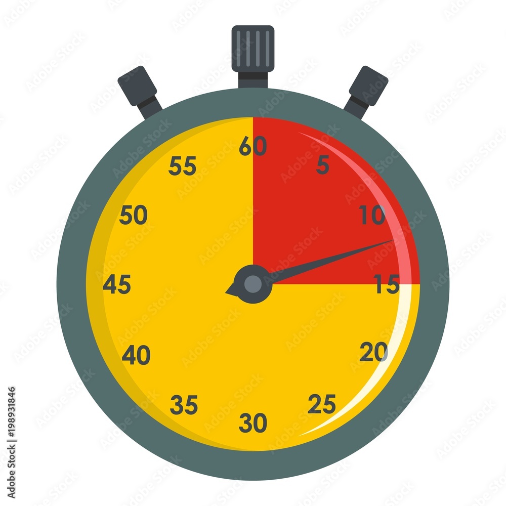 Poster stopwatch timer icon. flat illustration of stopwatch timer vector icon for web