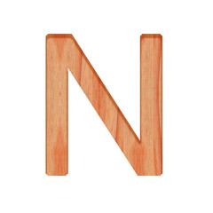 wooden vintage alphabet letter pattern beautiful 3d isolated on white background, capital letter M