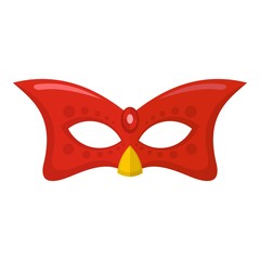 Carnival mask icon. Flat illustration of carnival mask vector icon for web