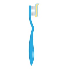 Toothbrush icon. Flat illustration of toothbrush vector icon for web