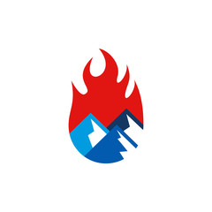 Fire Mountain Logo Icon Design