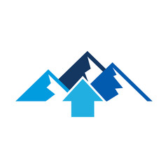 Upload Mountain Logo Icon Design
