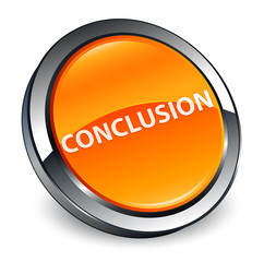 Conclusion 3d orange round button