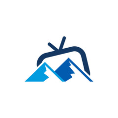 Tv Mountain Logo Icon Design