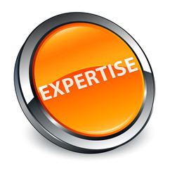 Expertise 3d orange round button