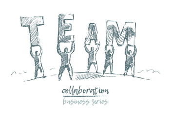 Business concept collaboration people team vector