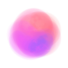 Watercolor spot. Colored aquarelle blotch on isolated background. Backdrop for design. Greeting card. Art creation. Doodle for inscriptions. Watercolour splotch. Bright blur stain. Abstract background