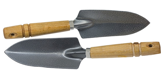 Garden shovels isolated on white © AVD