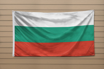 Bulgaria Flag hanging on a wall