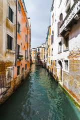 Fototapeta na wymiar Damage from dampness in Venice