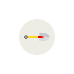Isolated Spade Flat Icon. Shovel Vector Element Can Be Used For Shovel, Spade, Tool Design Concept