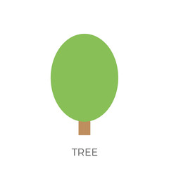 Flat tree icon