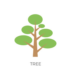 Flat tree icon