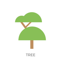 Flat tree icon