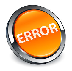 Error 3d orange round button