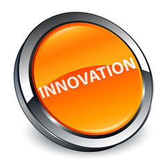 Innovation 3d orange round button