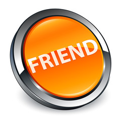 Friend 3d orange round button