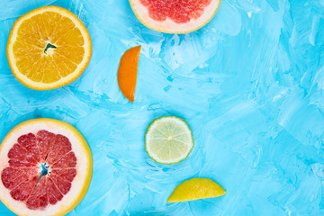 Colorful pattern made of slices citrus