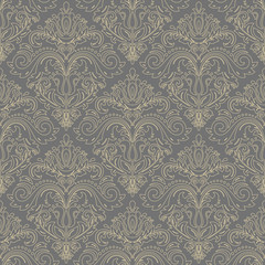 Classic seamless vector golden pattern. Damask orient ornament. Classic vintage background