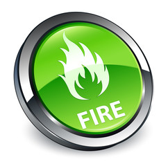 Fire 3d green round button