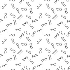 Vector simple glasses seamless pattern