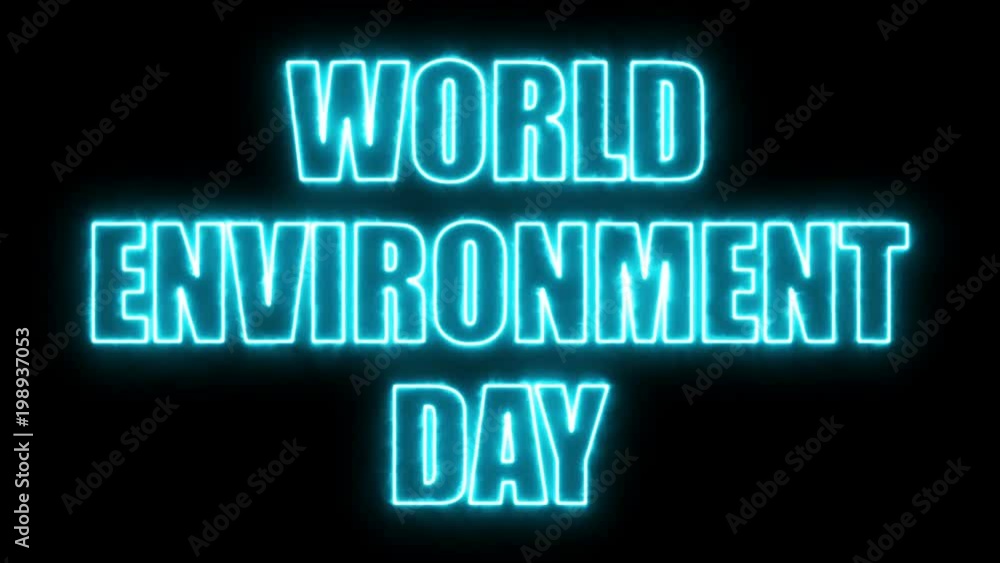 Poster world environment day text, 3d rendering background, computer generating, can be used for holidays f