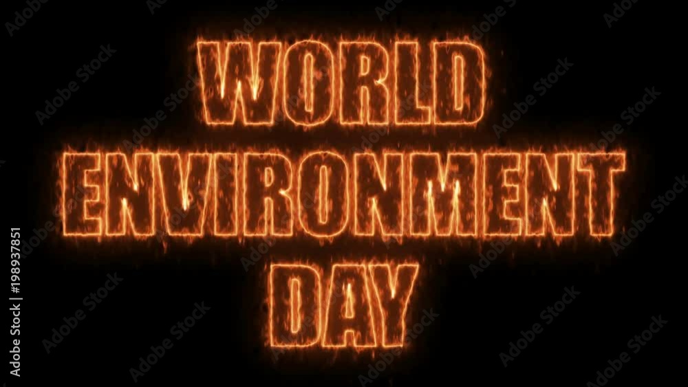 Poster world environment day text, 3d rendering background, computer generating, can be used for holidays f
