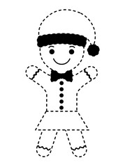 cute christmas cookie with hat