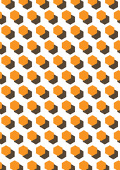 orange_hexagons_with_shadow