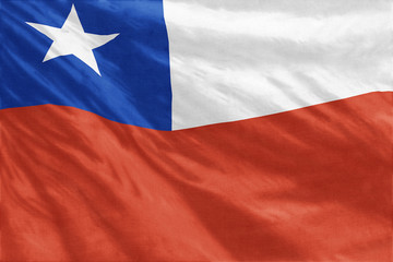 Flag of Chile full frame close-up