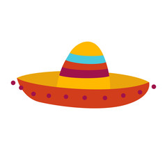 Sombrero flat cartoon illustration