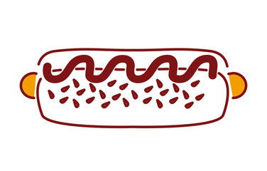 hot dog fast food icon