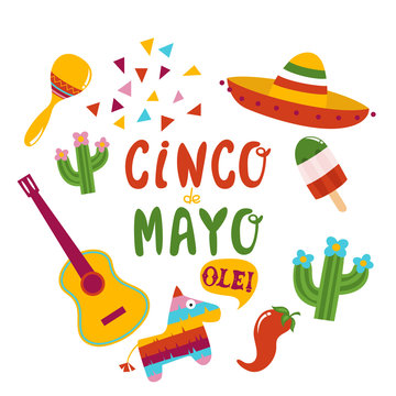 Cinco De Mayo banner lettering design