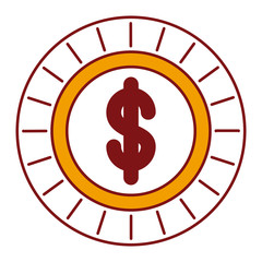 coin money isolated icon
