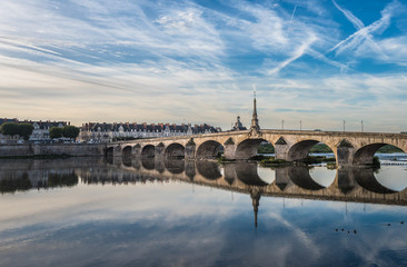 Fototapeta premium Jacques-Gabriel Bridge over the Loire River in Blois, France