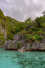 Naklejka na ściany i meble Twin Lagoon Entrance, Coron island. Palawan - Philippines