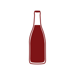 wine bottle isolated icon