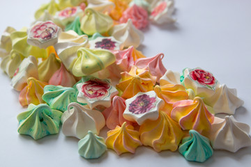 Colourful Meringue colored meringues many different sweet