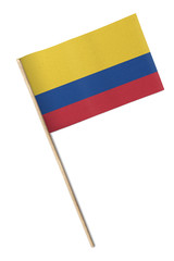 Columbia Small flag isolated on a white background